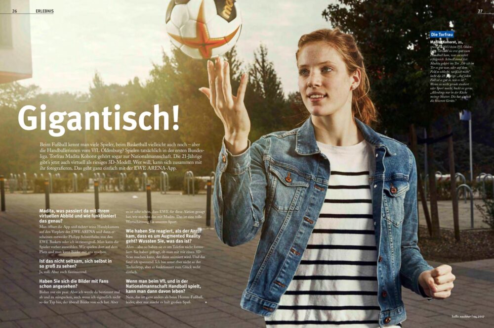 Screenshot hallo nachbar Volleyballerin